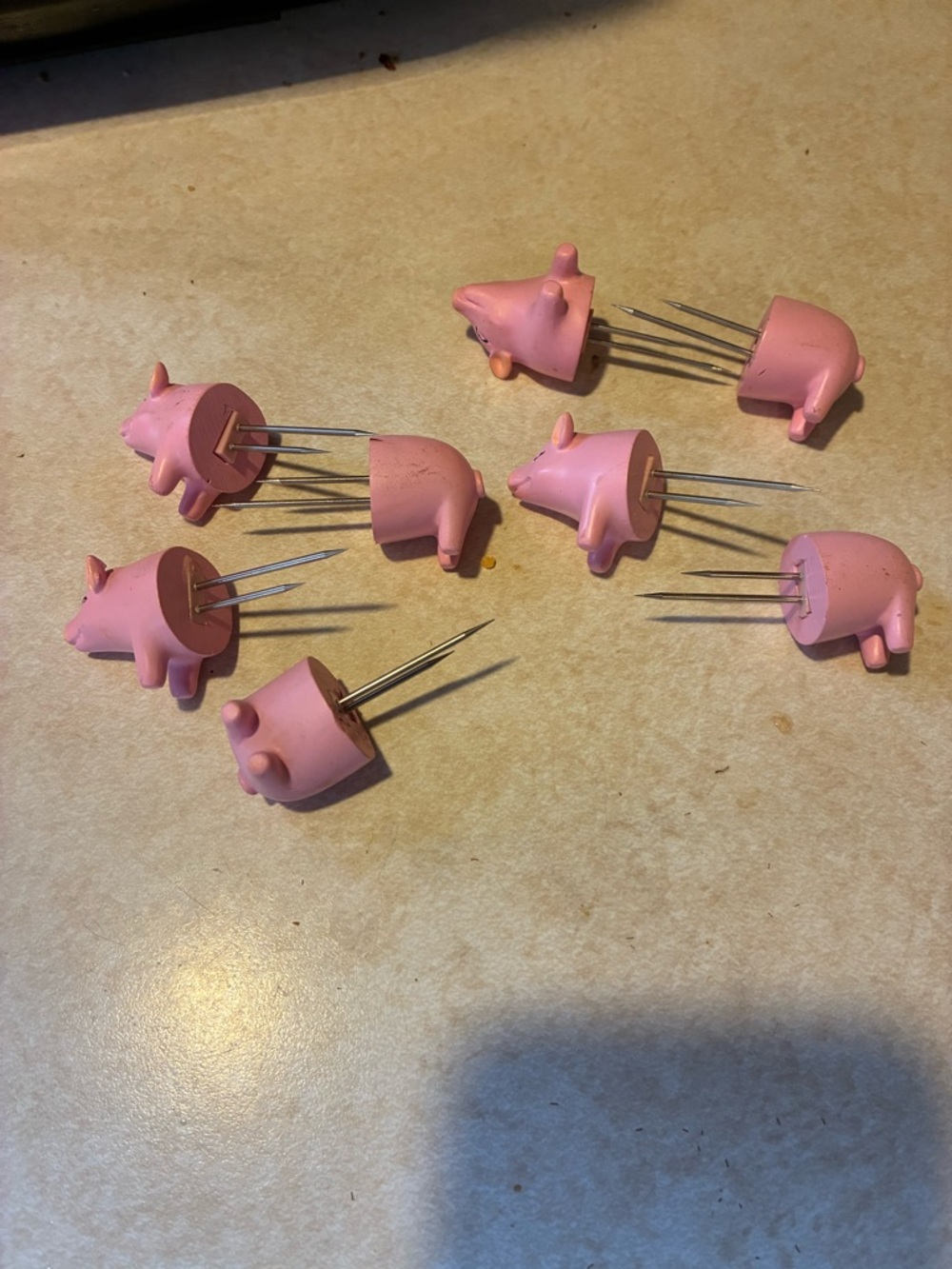 Pink Pig Corn in the Cob Holder Set
